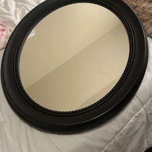 Elegant Black Oval Wall Mirror
